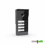 DS7888 | Opbouw HD video deurbel met camera | met of zonder regenkap | zwart | 2-draads | BUS | 4 knoppen