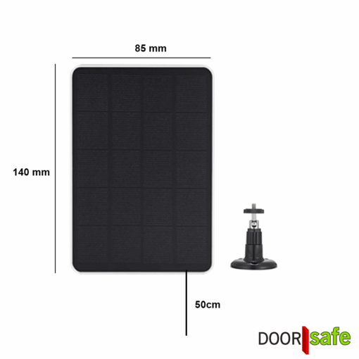 DS4700 met WiFi & App + zonnepaneel | HD draadloze internet camera deurbel | Scherm is binnenshuis met 2,4/5Ghz WiFi of een netwerkkabel met internet te verbinden | 7″ touch scherm | Draadloos, langer bereik (868Mhz) | Deurbel op stroom of uitneembare 5000mAh accu | Hoog resolutie beeld | Duplex audio | Wit licht nachtzicht  | Met monitoring | Opslag op SD-kaart in scherm van 32Gb - Image 8