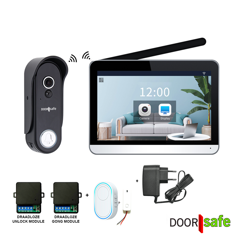 DS4652:  Pakket met DS4650 PRO + 12V DC voeding voor de gong module + DS6605: draadloze zender (DS6604) & gong (DS6603)