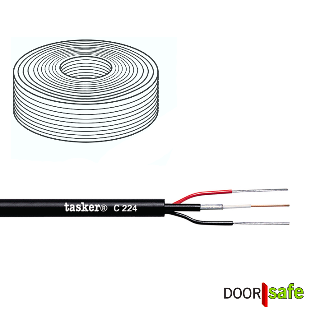 Tenen hervorming Toevoeging Siamese coax kabel - 2 coax + 2 draden - 100 meter - Doorsafe 4941