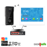 DS6680 POE |  HD internet deurbel met camera met POE IEEE 802.3af | 8" touch scherm | met ingebouwde RF 433Mhz zender | met POE switch | 32Gb scherm & NAS