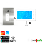 DS7771 | HD video deurbel met camera | 7" touch scherm | met internet & app mogelijkheid | Inbouw | met RFID MiFare Chipreader | RVS | 2-draads | BUS | 2-draads van buiten-unit naar scherm | scherm verbinden met internet via 2,4/5Ghz WiFi  | 32Gb & NAS