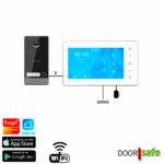 DS7810 | HD video deurbel met camera | met of zonder regenkap | met RFID MiFare Chipreader | zwart | 2-draads | BUS | 2-draads van deurbel naar scherm | scherm verbinden met internet via 2,4 Ghz WiFi  | 32Gb & NAS