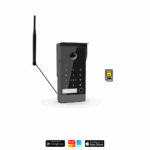 DS7900 | HD 4G video deurbel met camera | heeft micro SIM-kaart met data nodig | met of zonder regenkap | met Keypad & RFID MiFare Chipreader | zwart | 1 knop | 32Gb