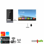 DS79018 | HD video deurbel met camera | 8" touch scherm | met internet & app mogelijkheid | met of zonder regenkap | met Keypad & RFID MiFare Chipreader | zwart | 2-draads | BUS | 2-draads van buiten-unit naar scherm | scherm verbinden met internet via 2.4/5Ghz WiFi  | 32Gb & NAS (kopie)
