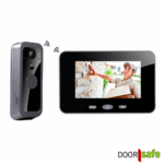 DS4200 BUDGET | draadloze camera deurbel | 4,3″ scherm | draadloos, standaard bereik (2,4Ghz) | Deurbel op 5000mAh accu | Laag resolutie beeld | Simplex audio | PIR bewegingssensor | Infrarood nachtzicht | Slot/poort/gong niet aansluitbaar | Met monitoring | Opslag op SD-kaart in scherm van 32Gb