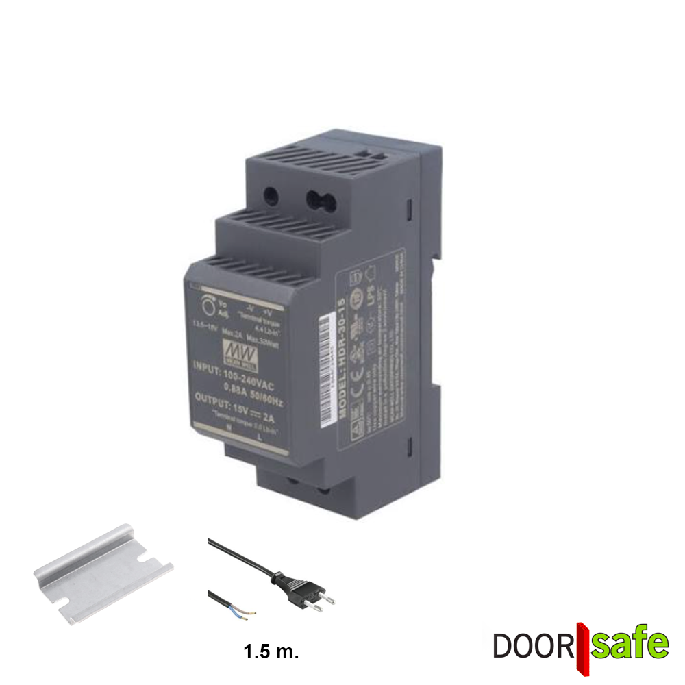DS4972 | 15V 2A DC (gelijkstroom) | DIN rail adapter