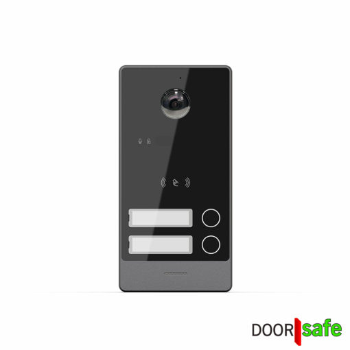 DS7886 | Opbouw HD video deurbel met camera | met of zonder regenkap | met RFID MiFare Chipreader | zwart | 2-draads | BUS | 2 knoppen - Image 5