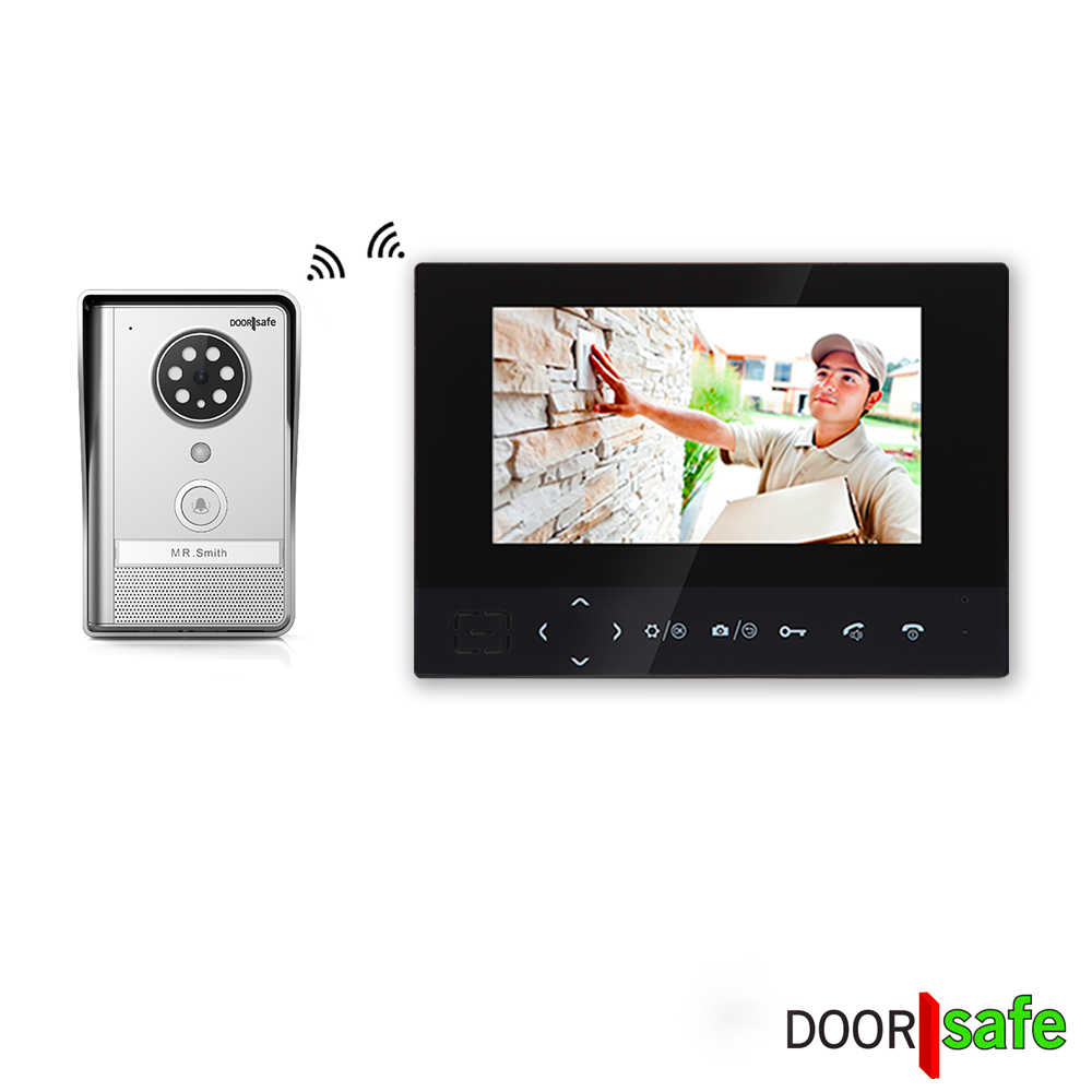 Uitgaan Voorwaarde los van Draadloze video deurbel met camera - batterijen of 12V - Doorsafe 4500