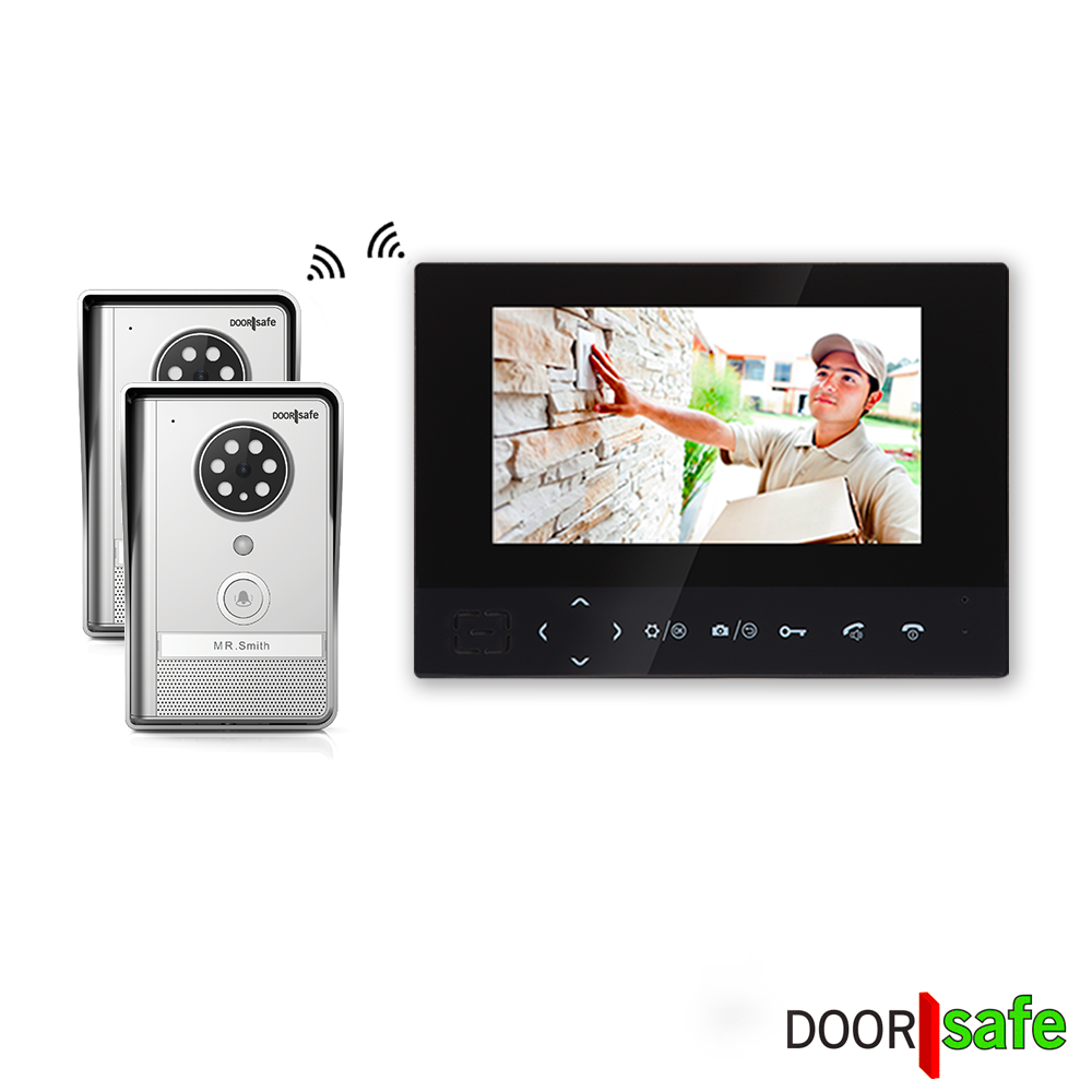 Draadloze video deurbel met camera - batterijen of 12V - 4502