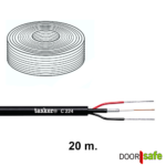 DS4942 | Siamese coax kabel | 4 draadskabel: coax kabel (kern & mantel) + 2 draden - 20 meter