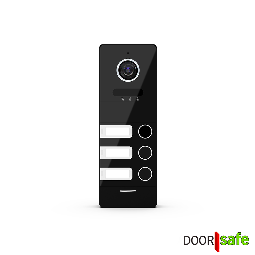 DS7787 | losse HD video deurbel met camera | Zwart | BUS | 3 knops - Doorsafe Nederland