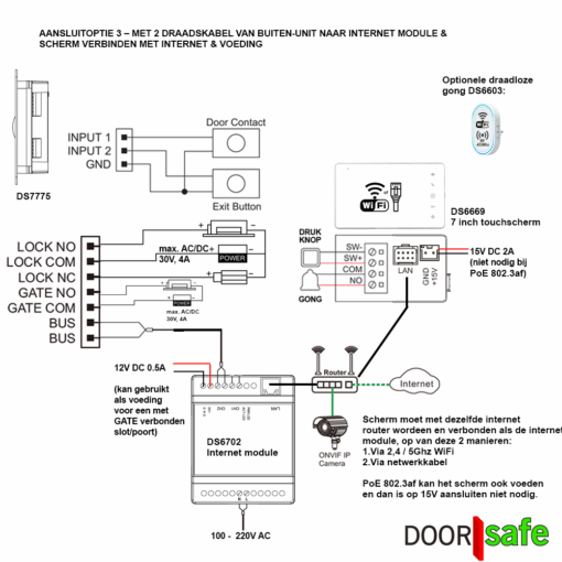 DS7775 | Opbouw of Inbouw HD video deurbel met camera van metaal & RVS | met RFID MiFare Chipreader | zilver | BUS | 2-draads | 1 knop - Image 17