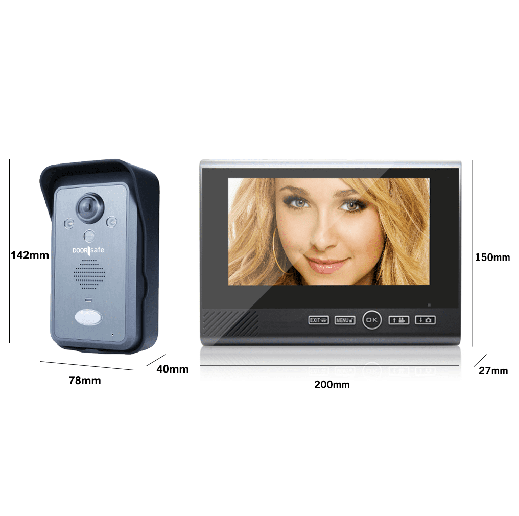 Voorbeeld Dekking bestrating Doorsafe 4780 draadloze video deurbel met camera, maakt foto & video.